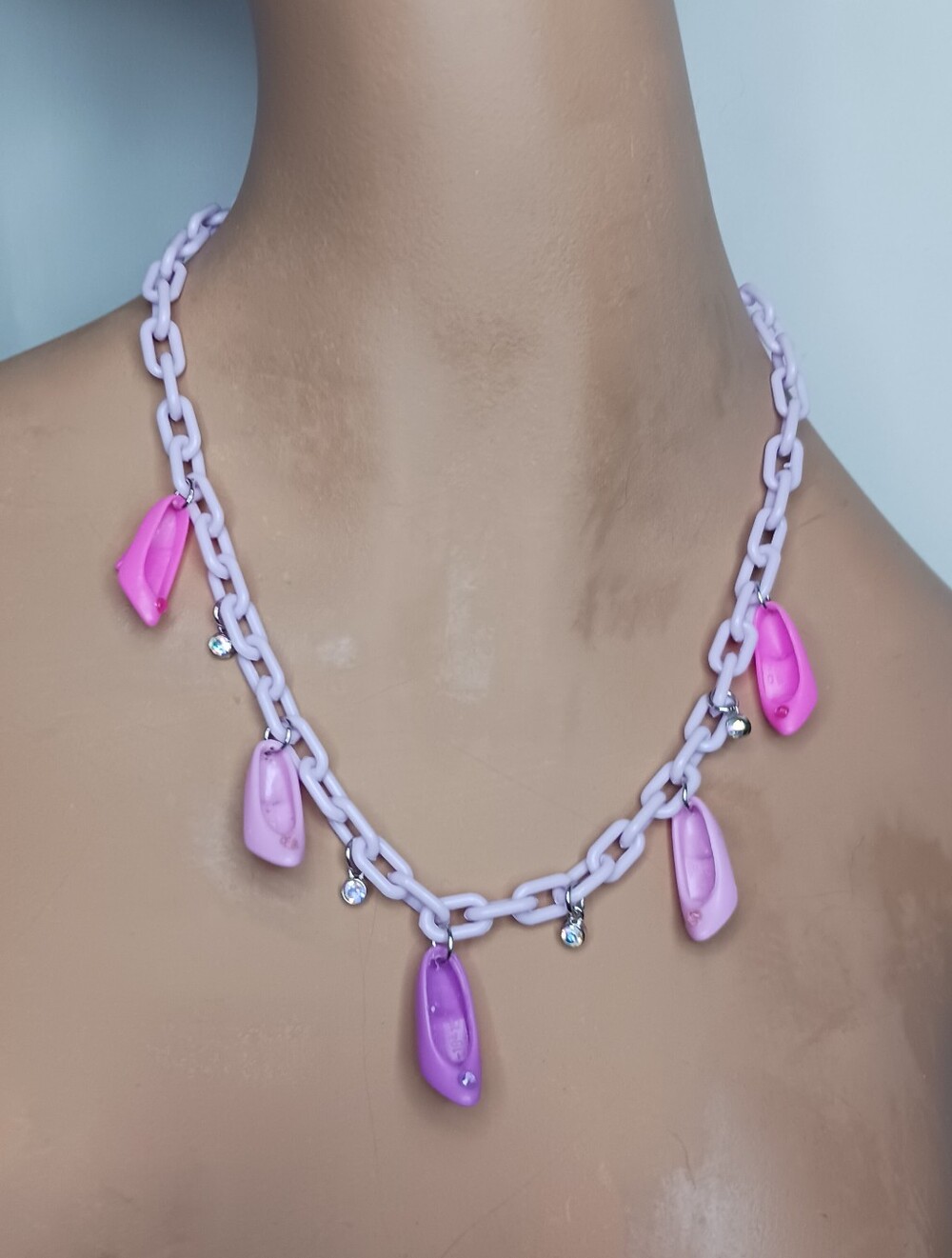 Vintage Barbie Doll High Heel Shoe Necklace.
